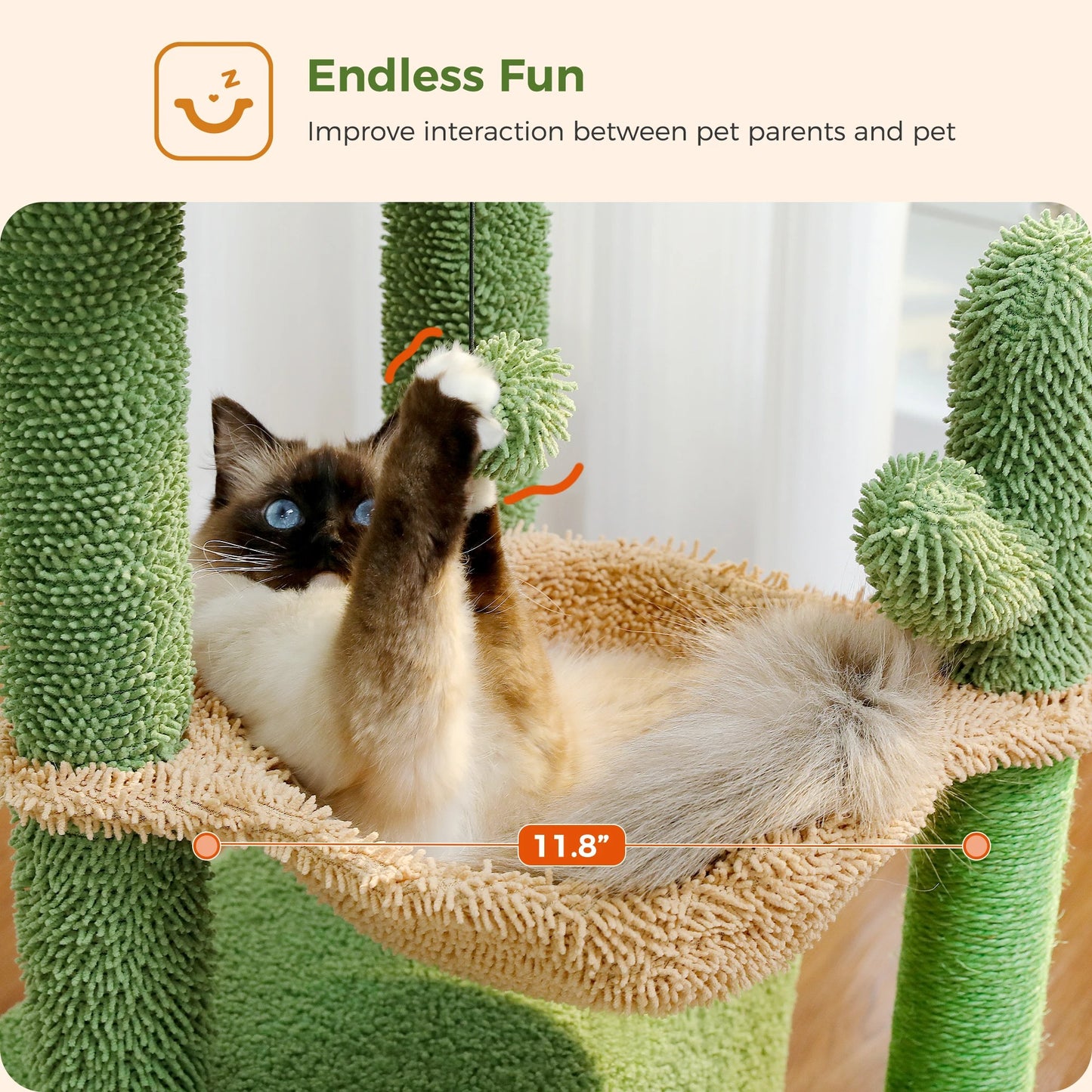 CozyCats Mini 33" Cactus Cat Tree Condo