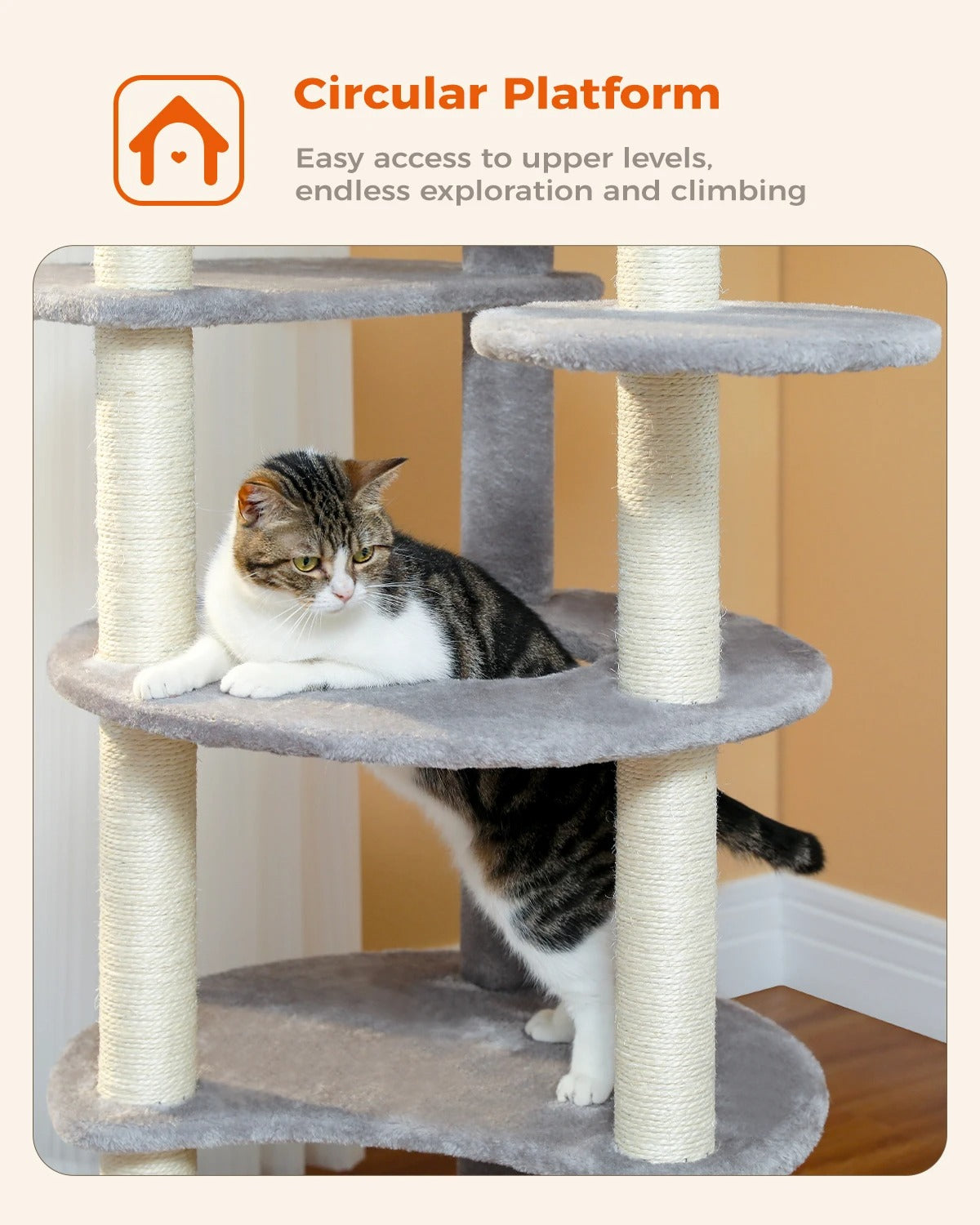 CozyCats 61" Large Cat Tree Tower