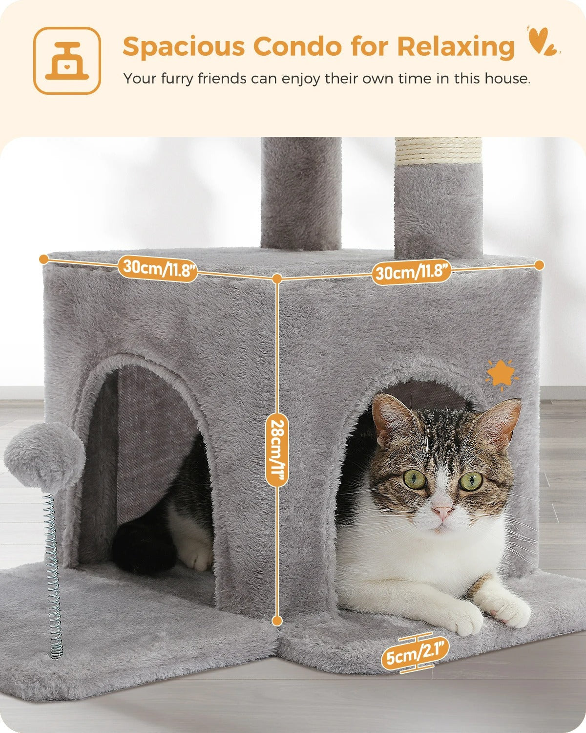 CozyCats 29" Mini Cat Tree Condo