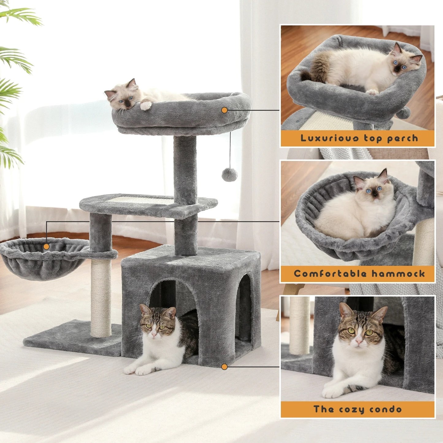 CozyCats 31" Mini Cat Tree Condo