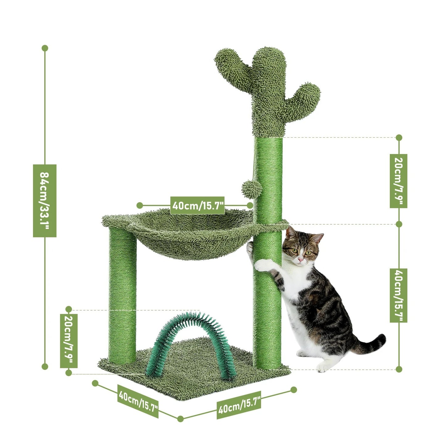 CozyCats " Cactus Cat Scratcher Condo