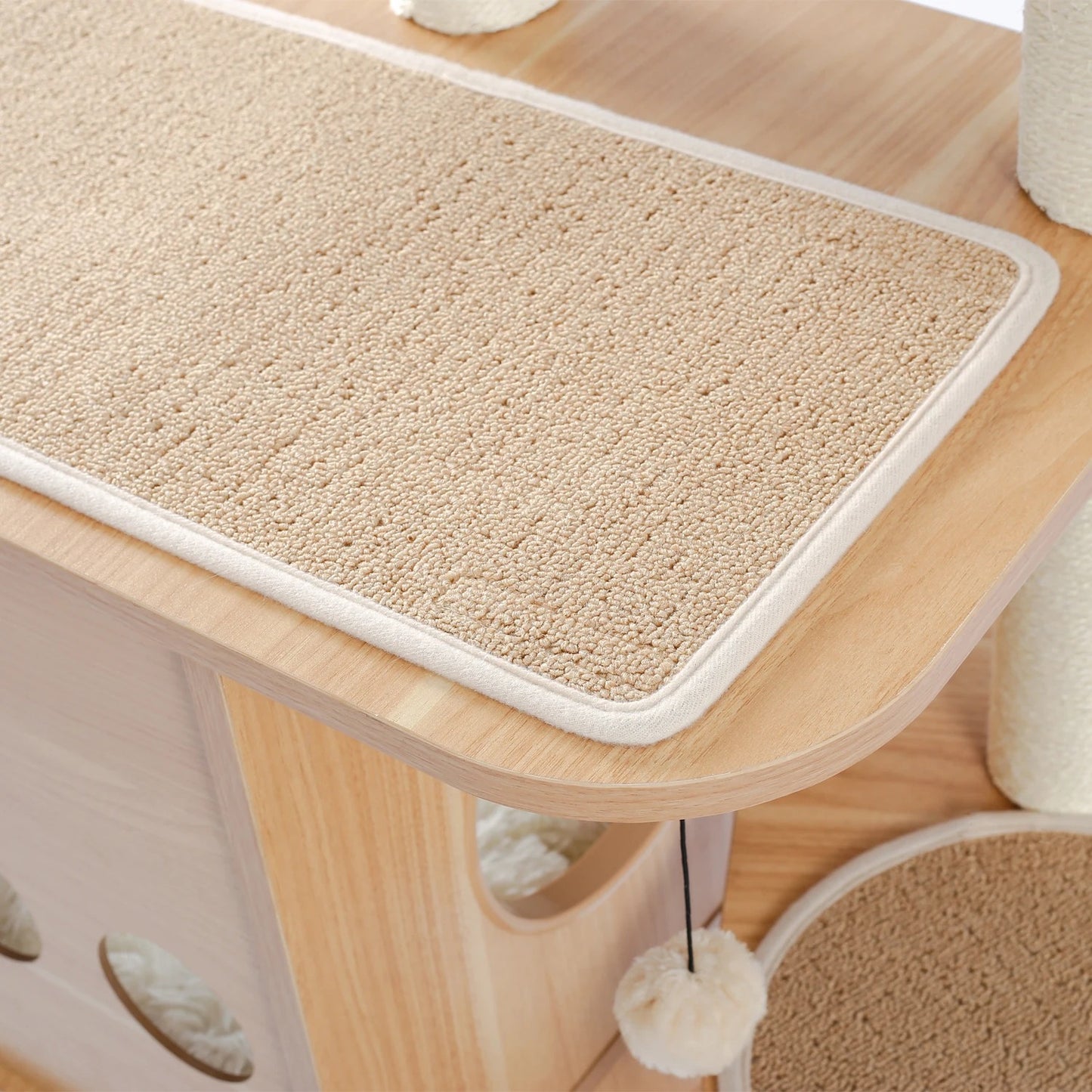 CozyCats 47" Luxury Wooden Cat Tree Tower