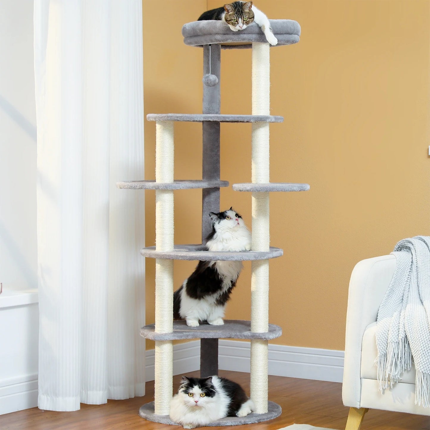 CozyCats 61" Large Cat Tree Tower