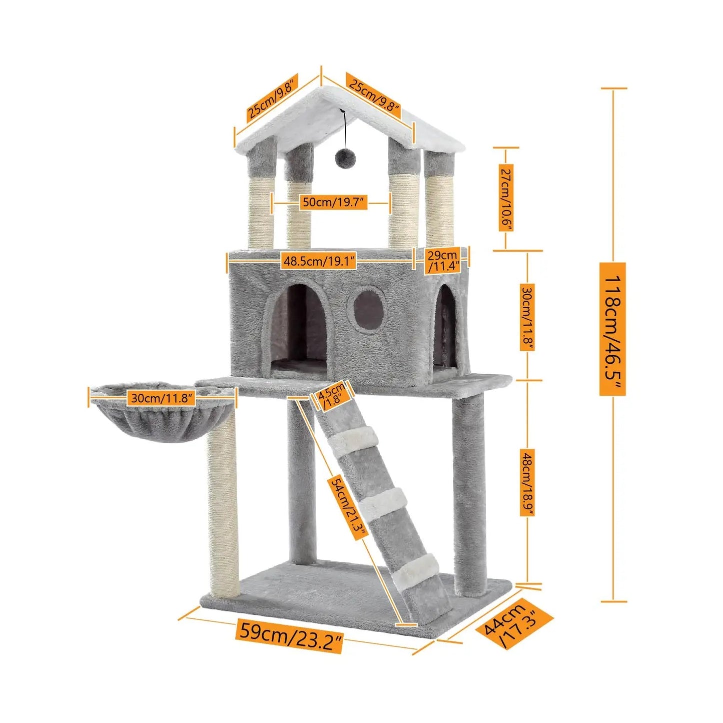 CozyCats 46" Cat Tree Tower