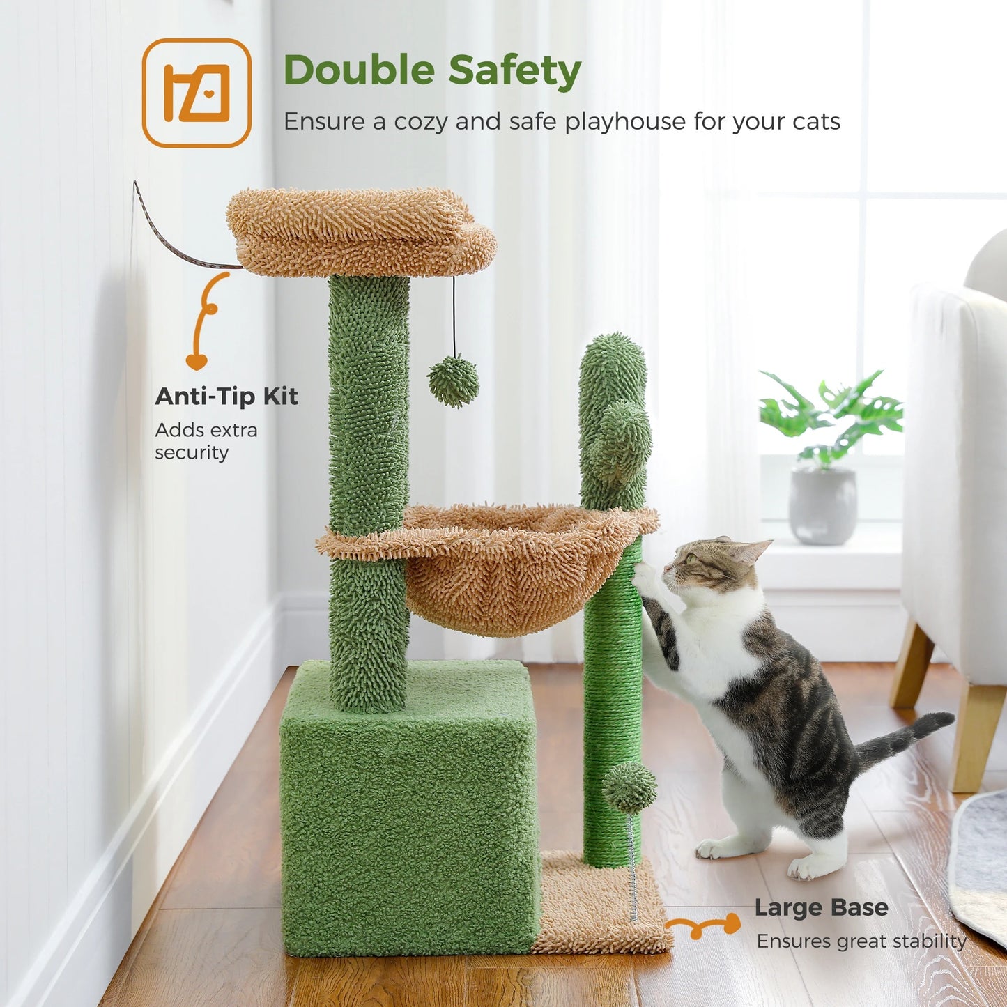 CozyCats Mini 33" Cactus Cat Tree Condo