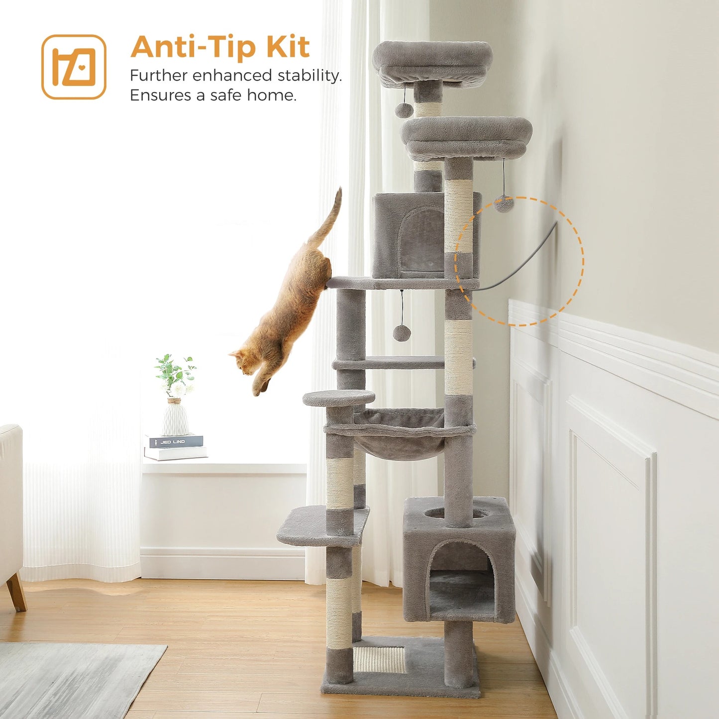CozyCats 72" Large Cat Tree Tower