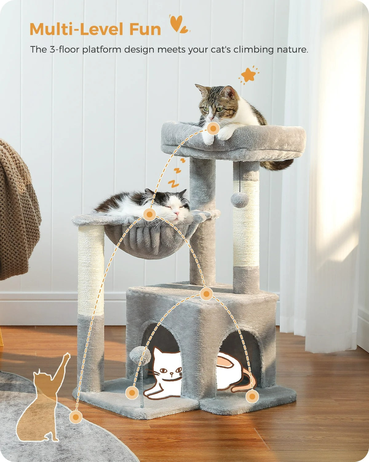 CozyCats 29" Mini Cat Tree Condo