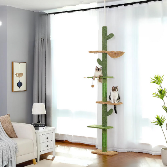 CozyCats 94"-108" Tall Adjustable Height Cactus Cat Tower