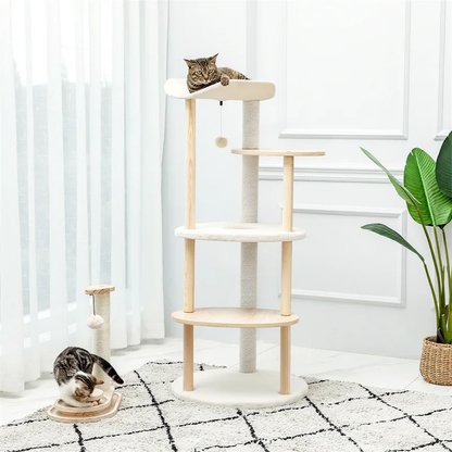 CozyCats 49" Wooden Luxury Cat Tree Tower