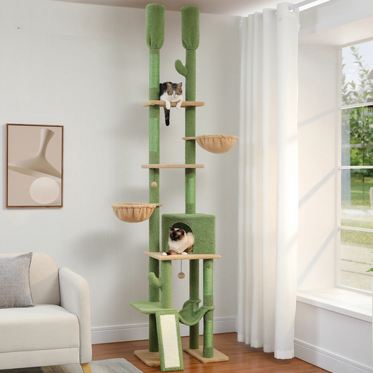 CozyCats 90” to 108” Height Floor to Ceiling Cactus Cat Tree