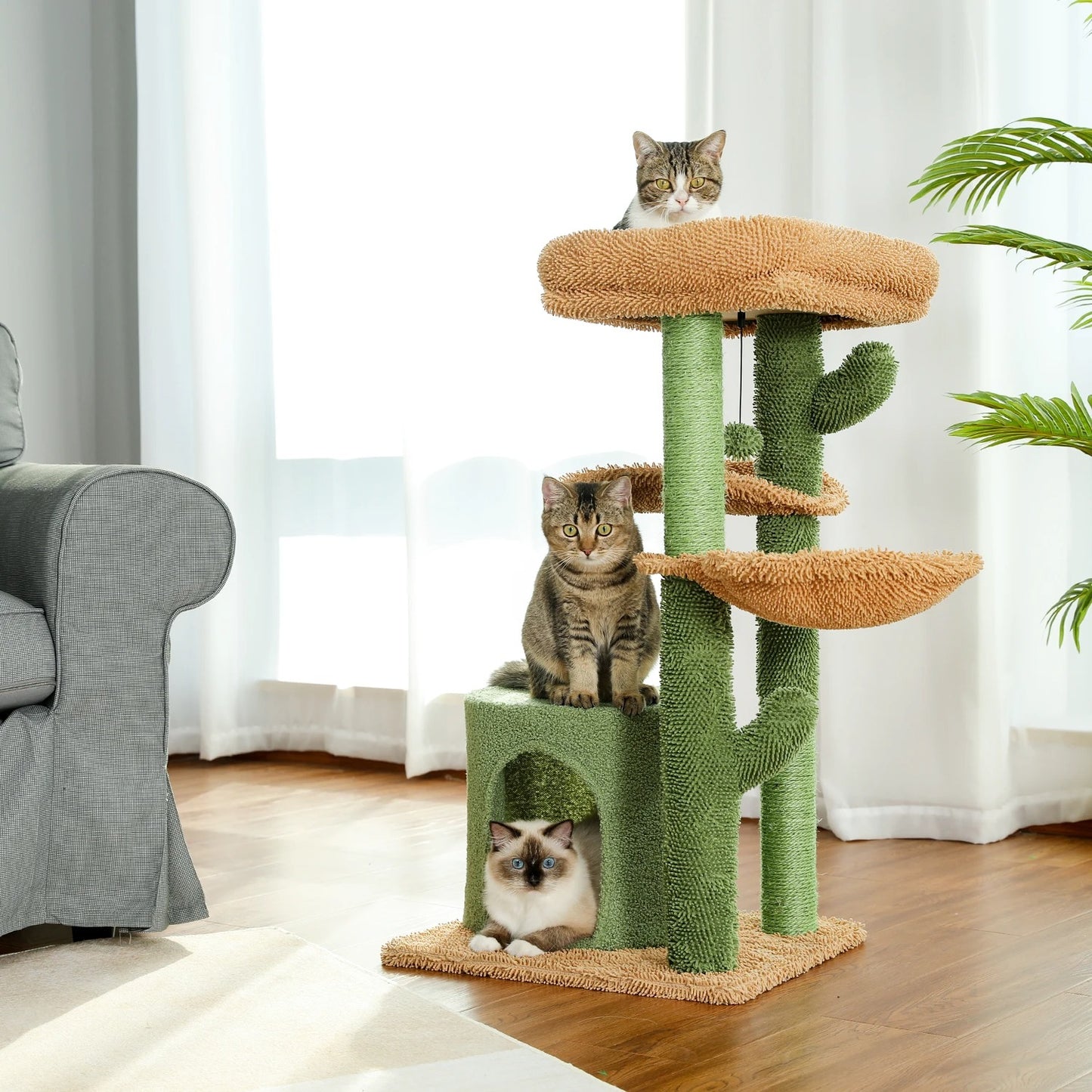 CozyCats 35" Mini Cactus Cat Tree