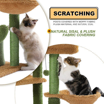 CozyCats 35" Mini Cactus Cat Tree