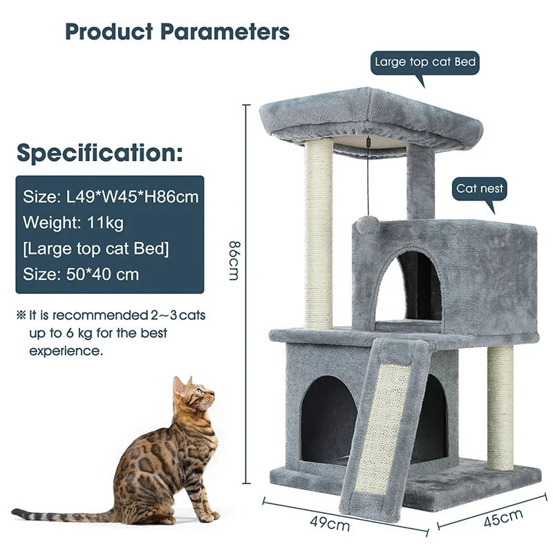 CozyCats 34" Mini Cat Tree Condo