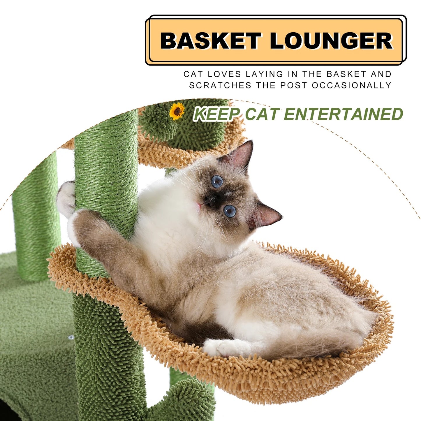 CozyCats 35" Mini Cactus Cat Tree