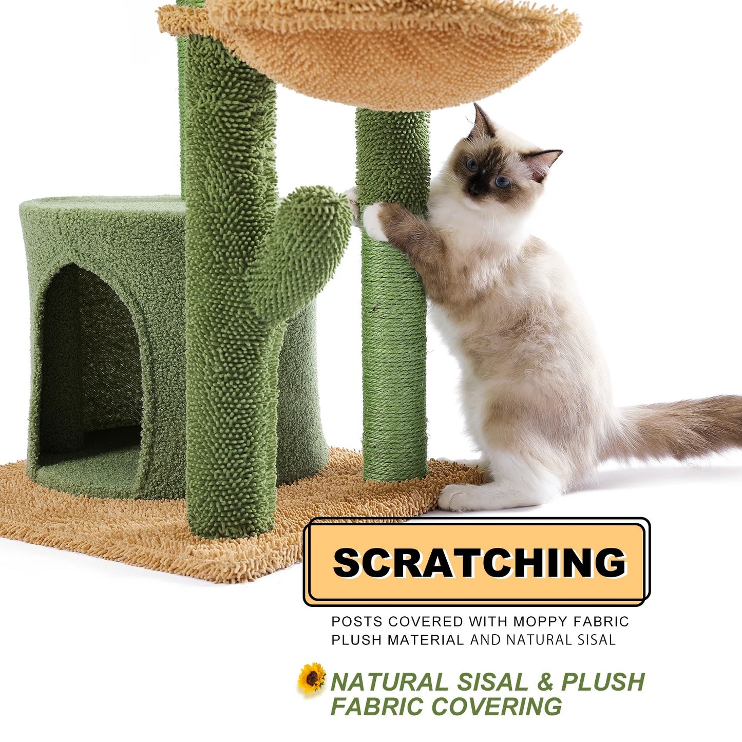 CozyCats 35" Mini Cactus Cat Tree