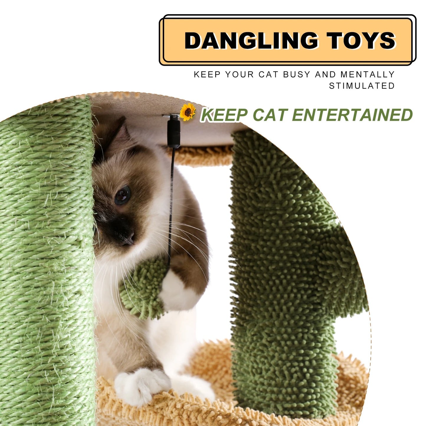 CozyCats 35" Mini Cactus Cat Tree