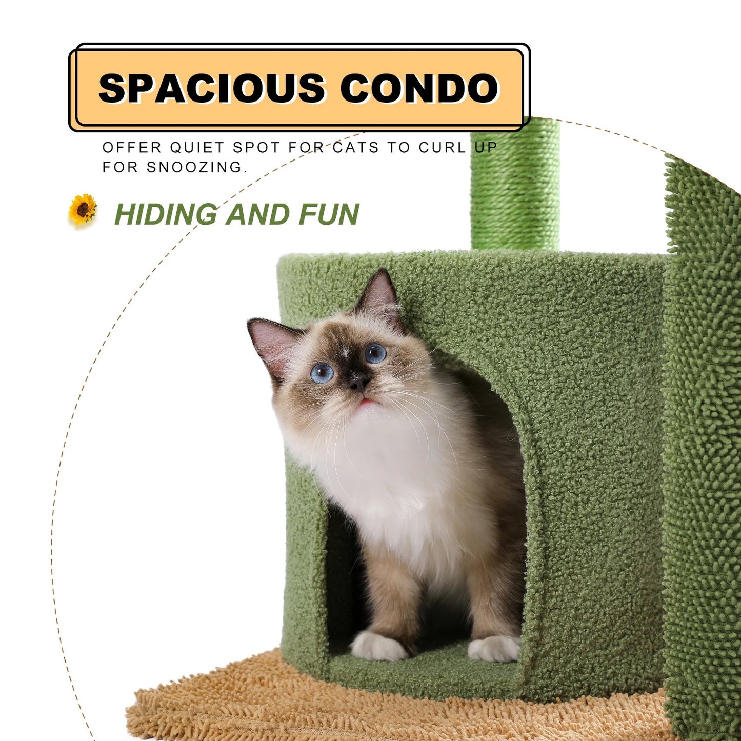 CozyCats 35" Mini Cactus Cat Tree