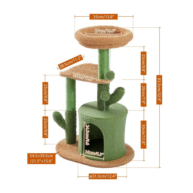 CozyCats 33" Small Cactus Cat Condo