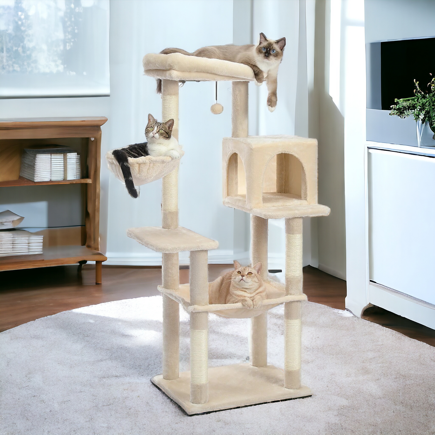 CozyCats 56" Cat Tree Tower