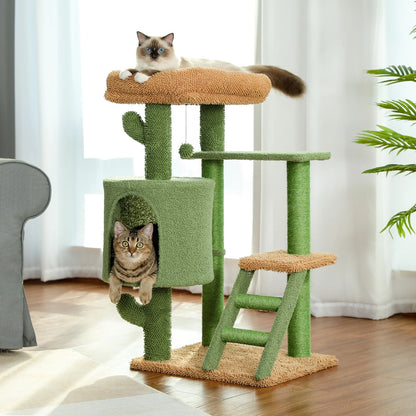 CozyCats 35" Mini Cactus Cat Tree Tower