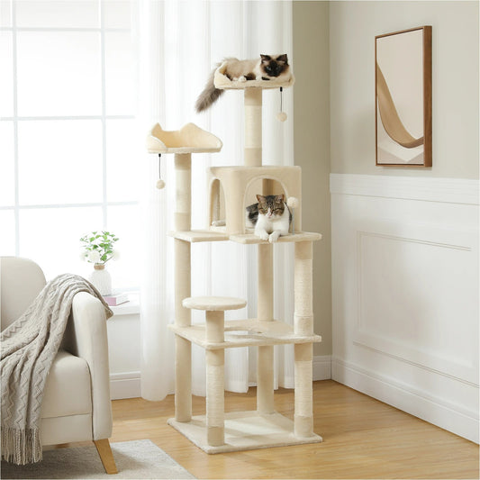 CozyCats 63" Large Cat Tree Tower