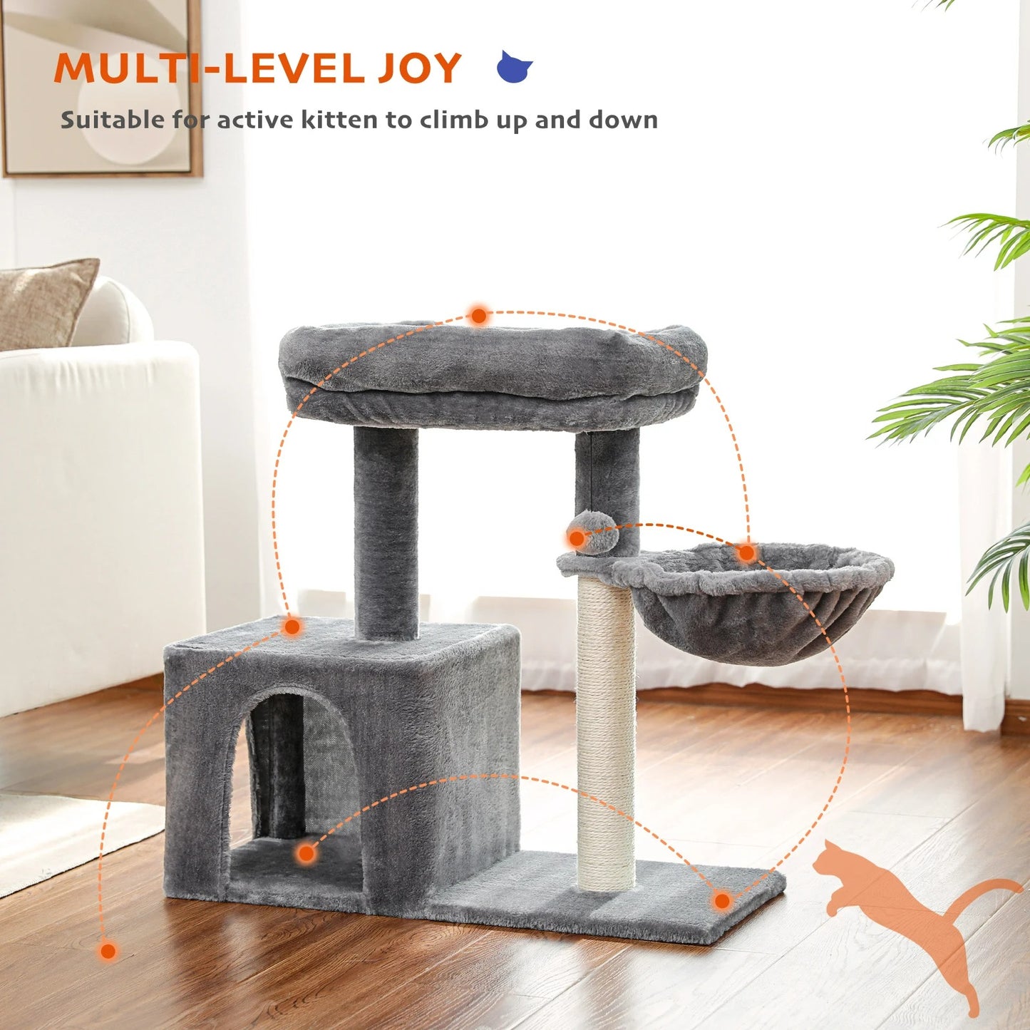 CozyCats 27" Mini Cat Tree Condo