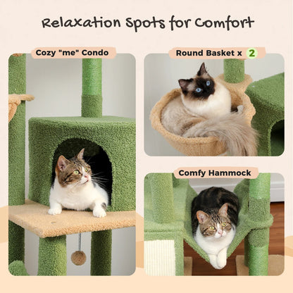 CozyCats 90” to 108” Height Floor to Ceiling Cactus Cat Tree