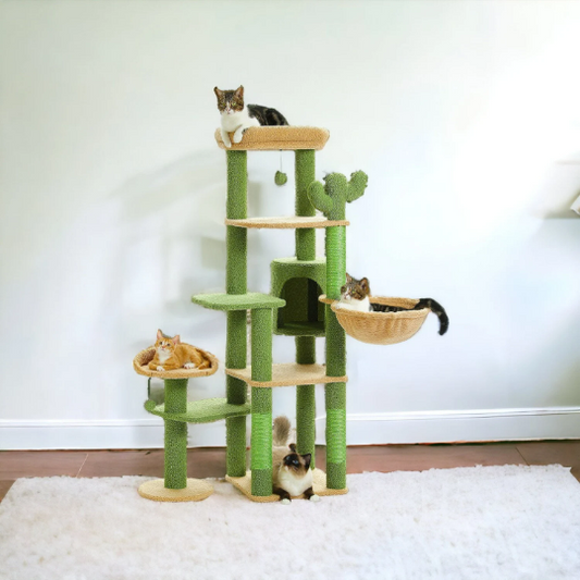 CozyCats 59" Cactus Cat Tree Tower